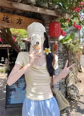 オフショルダートップス 2WAYデザイン (T)