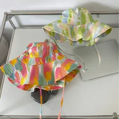 バケットハット　春夏　レディース　韓国ファッション　デザイン　花 (T)