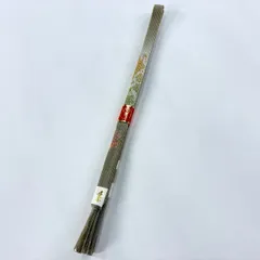 【美品】 帯締め 優品 フォーマル 草花 金糸 灰茶 正絹 和装小物  【中古】