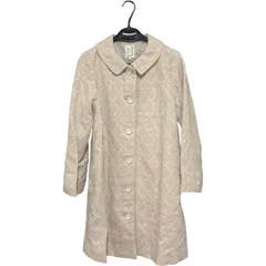 ZM1704【未使用】サマンサモスモス コート  Samansa Mos2 ウール アンゴラ混ワイドコート ベージュ レディースM