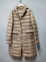 ベージュ ロング 軽量 ダウン コート 55