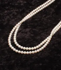 美品 ミキモト 2連ネックレス SV パール 5.0-5.5mm レディース MIKIMOTO