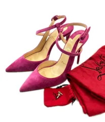 美品 クリスチャンルブタン アンクルストラップパンプス レディース SIZE 38 (25cm) Christian Louboutin