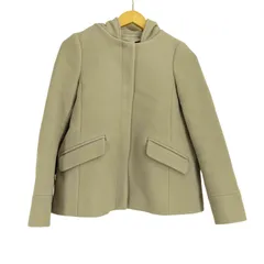 ユナイテッドアローズグリーンレーベルリラクシング UNITED ARROWS green label relaxing 2WAYノーカラーフード ショート コート レディース JPN：36 
