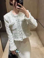 フリンジ ツイード ジャケット 出品 (フリーサイズ)