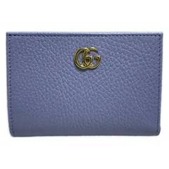 GUCCI(グッチ) 2つ折り財布美品  GGマーモント 772738 ライトパープル L字ファスナー レザー
