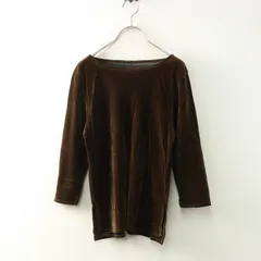 定価13200円 2025AW今季 ジャスグリッティー JUSGLITTY シアーベロアトップス 2 ブラウン┃トップス カットソー【2400014742084】のサムネイル
