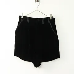 未使用 アルベロベロ オレボレブラ ALBEROBELLO OLLEBOREBLA ベルベットショートパンツ M/ブラック ベロア ショーツ【2400014491647】