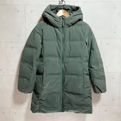 UNIQLO ユニクロ シームレス ダウンショートコート ダウンパーカ ダウンジャケット アウター S グリーン 緑 レディース SG392-4