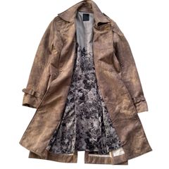 MIDAS ミダス スエードタッチ トレンチコート サイズ2 モカブラウン