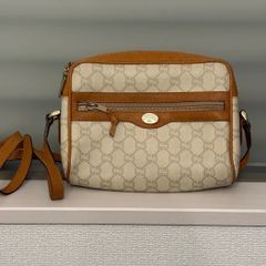 GUCCI オールドグッチ ショルダーバッグ GG柄 2wayチェーン キャメル 