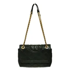 TORY BURCH(トリーバーチ) ショルダーバッグ - 黒×ゴールド キルティング/チェーンショルダー レザー