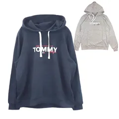 ★人気★TOMMY HILFIGER (トミーヒルフィガー)  パーカー プルオーバー 薄手 裏起毛 M~XLサイズ 2色 送料無料 09T4530