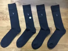 新品ポロラルフローレンメンズソックススーパーソフト靴下 4足セット41黒