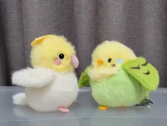 新 ぬいぐるみ キーホルダー 2個 まとめ バッグホルダー インコ 動物 キャラクター ぬいぐるみ ヴィンテージ