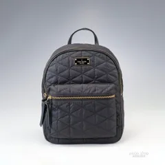 kate spade new york ケイトスペード キルティング ミニリュック 黒 ウィルソン ナイロン バックパック