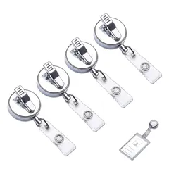 [BOOHUQICH] キーホルダー リールキーホルダー 伸びるキーホルダー idカードホルダー リール おしゃれ 紛失防止 オフィス 学校 展示会 キャンプ ハイキング アウトドア用 4個セット 0