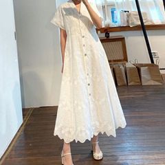 有松絞り ノースリーブ テントラインロングワンピース - メルカリ