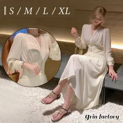 シフォン ワンピース セクシー ロングワンピース ロングドレス 長袖 ロング ふんわり フレア ガーリー シフォンワンピ ゆったり ウエスト 白ワンピ S M L XL ホワイト 白  レディース 春 夏 秋 冬 きれいめ 女子会 デート パーティー 韓国 フ