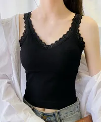 カップ付き無地インナータンクトップ (T)