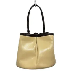 KITAMURA(キタムラ) ハンドバッグ - アイボリー×ダークブラウン レザー