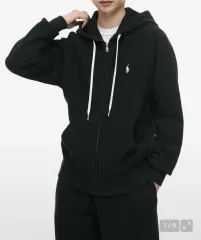 ポロ ラルフローレン ブラック フード ジップアップ