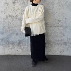 コンテ ノーベルカーディガン 金ボタン Vネック コットン ブルー 辺見
