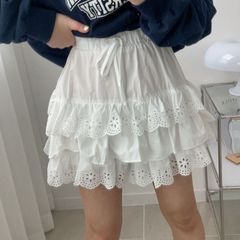 フリルデザイン フレア キャミチュニック TINA：JOJUN ホワイト - メルカリ