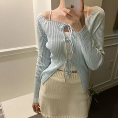 Yilon Ribbon cami set tops(Mint) - メルカリ