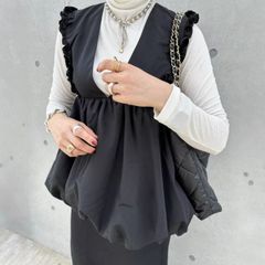 BEAMS エコレザーロングベスト ブラック - メルカリ