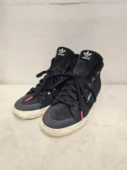 アディダス ファー ハイトップ スニーカー ブラック 235mm