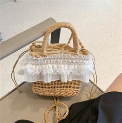 PELLICULEペリキュールかごバッグ フリル レース - メルカリ