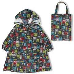 [Kids Foret] 子供服 (キッズフォーレ) JR新幹線電車柄レインコート (ブラック・S) B15892 [ブラック] [S]