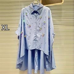 新品 タグ付き】ラポミプチ バタフライ レース メッシュ シャツ 