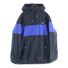 HUF (ハフ) EXPLORER-1 ANORAK JACKET ハーフジップ ナイロンアノラックジャケット パーカー フーディー ブラック