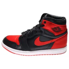 NIKE (ナイキ) WMNS AIR JORDAN 1 RETRO HI OG Satin Bred FD4810-061 ウィメンズ エアジョーダン 1 サテンブレッド ハイカットスニーカー ブラック/レッド US11.5/28.5cm