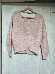 オープンショルダーニット（ライトピンク）