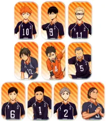 【中古】バッジ・ピンズ 全10種セット 「ハイキュー!! 遊びつくせ!! in ナンジャタウン Summer version スクエア缶バッジコレクション C/烏野フェス」