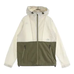 THE NORTH FACE (ザノースフェイス) COMPACT JACKET コンパクト フーデッドナイロンジャケット ホワイト/カーキ NPW72230