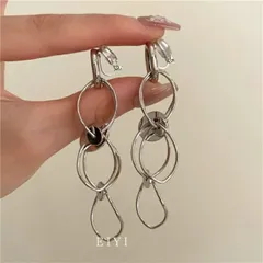 ヴィンテージメタル 透かし彫りビッグイヤリング (T)