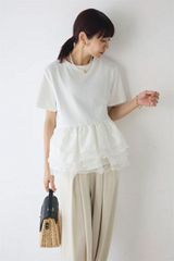 yori ヨリ ヘムフレア トリコット カットソー バックリボン - メルカリ