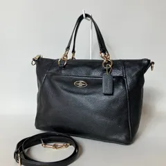 2511-439｜美品｜コーチ 2WAYハンドバッグ レザー ブラック