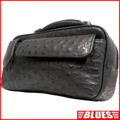 セカンドバッグ オーストリッチ メンズ 本革 クラッチバッグ レザー 黒 ブラック セカンドバッグ一覧←SEULB屋着古← NR4743