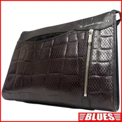 Samantha King サマンサキング セカンドバッグ メンズ 本革 クラッチバッグ レザー 黒 ブラック クロコ型押し セカンドバッグ一覧←SEULB屋着古← NR4744