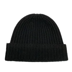 CHANEL(シャネル) ニット帽美品  - 黒 カシミヤ