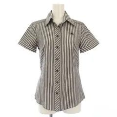 バーバリーブルーレーベル BURBERRY BLUE LABEL シャツ 半袖 ストライプ柄 38 グレー 白 FE535-461-57 /TK