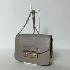 2512-42｜フルラ メトロポリス ショルダーバッグ レザー グレージュ