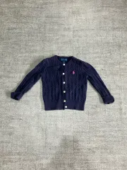 Polo ポロラルフローレン キッズ バストロゴ ケーブル編み カーディガン