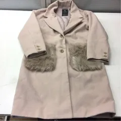 送料無料★w closet★ダブルクローゼット★チェスターコート★ファーコート★ロングコート★ピンクベージュ★フリーサイズ#20512sj22