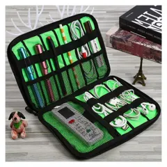 小物用収納ポーチ 収納バッグ PC周辺小物整理 ケーブル 収納ケース ポータブル 電子機器 時計バンド アクセサリー 防水 耐衝撃